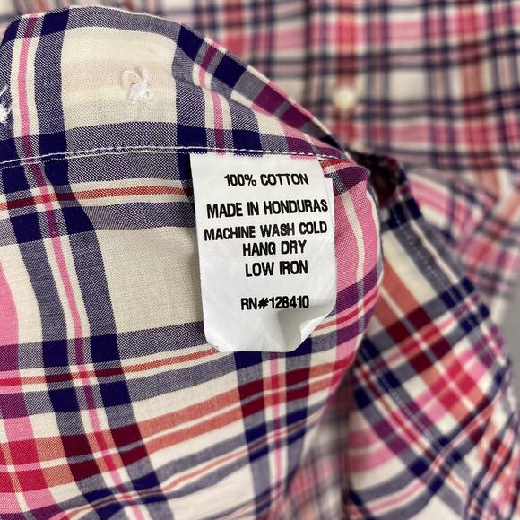 Sid Mashburn Shirt Mens S Multicolor Plaid Long Sleeve Button Down - Picture 9 of 9